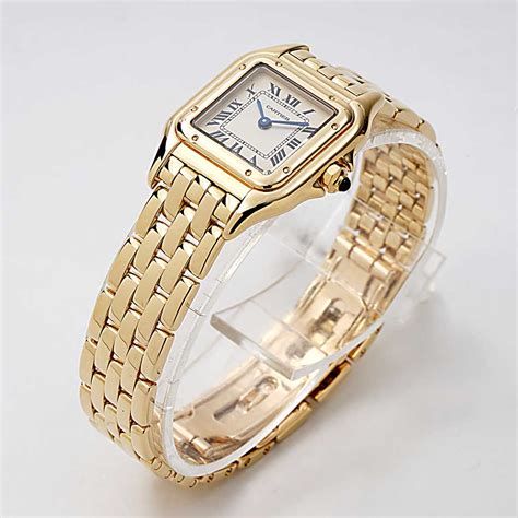 small gold cartier watch|cartier 18k gold watch models.